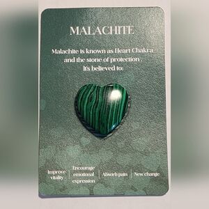 Malachite Heart Chakra Stone Decor